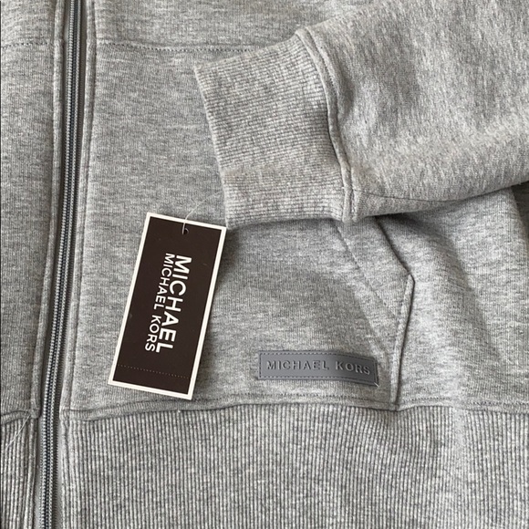 Men’s Michael Kors Gray Zip Up Sweater - Picture 2 of 5
